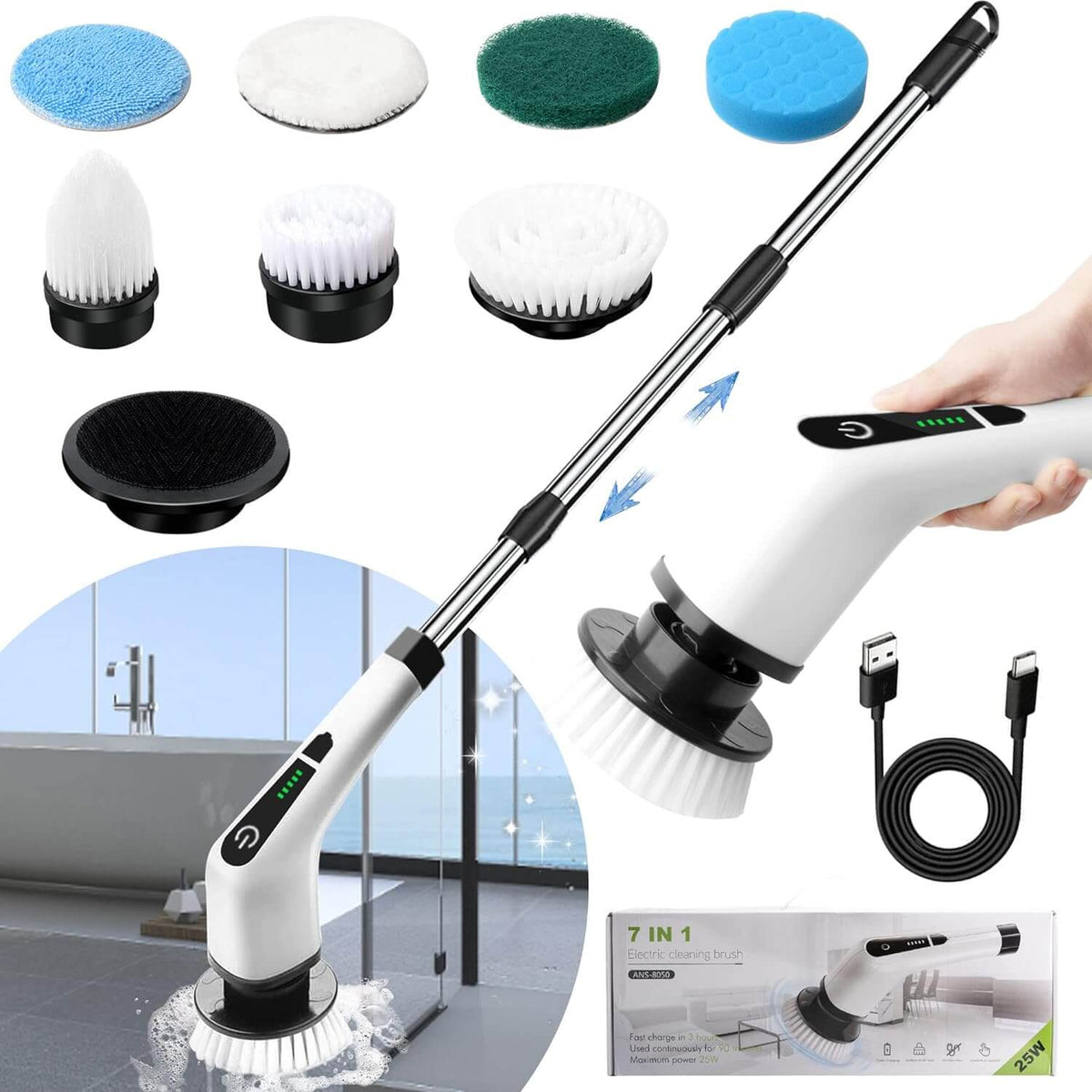 7   in   1   Electric   Scrubber   Cleaning