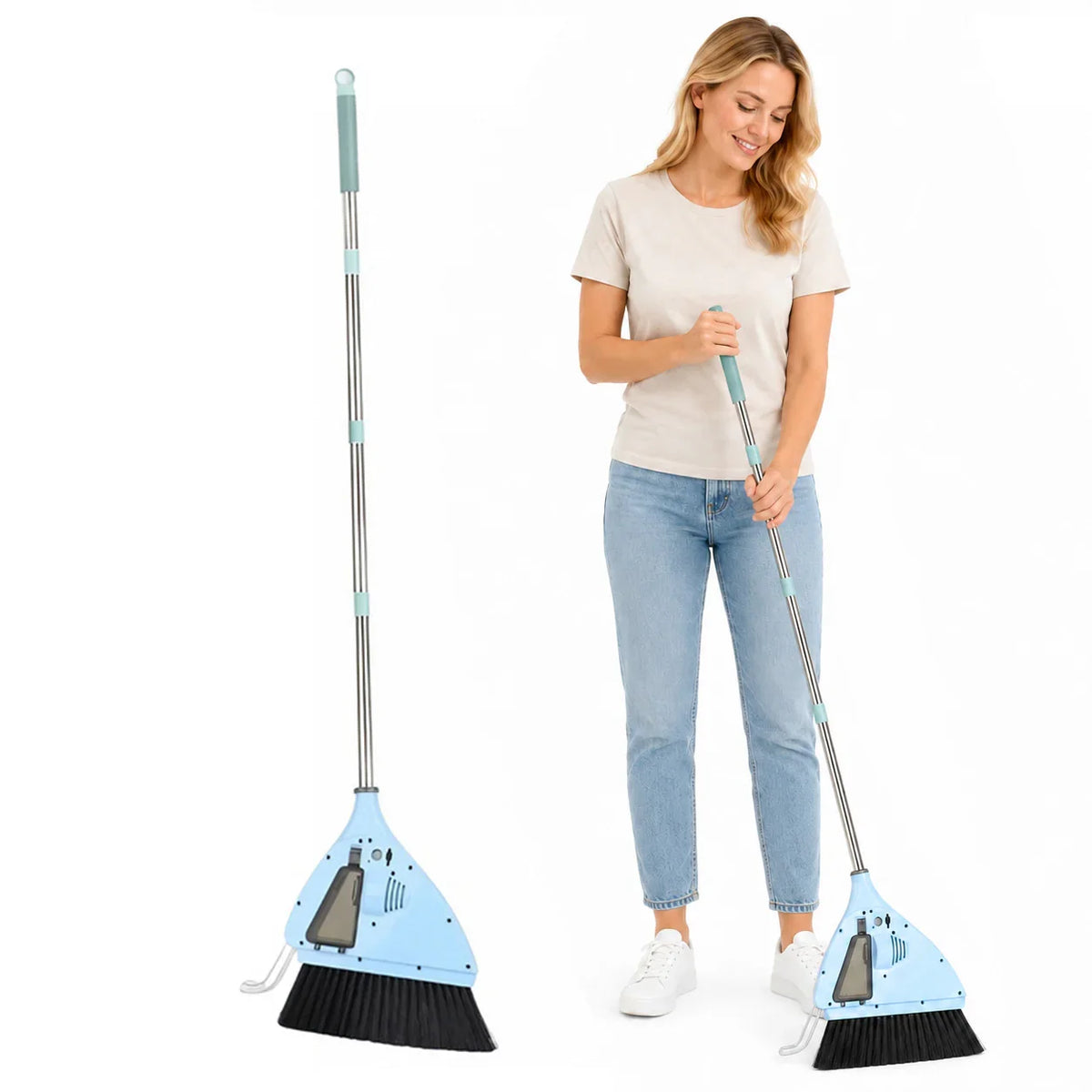 2-in-1   Cordless   Electric   Broom   Vacuum   with   20,000   RPM   Motor